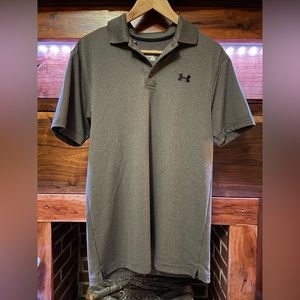 Grey Under Armour polo. Size small, loose fit Heatgear